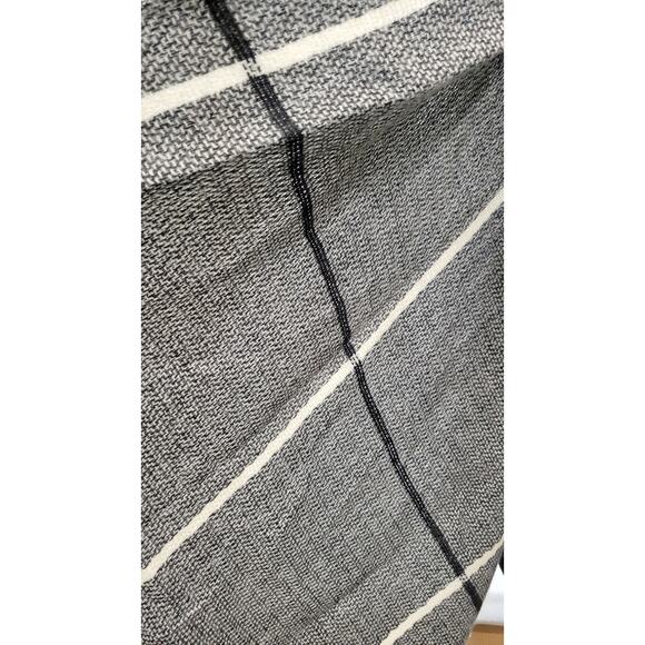 Mixit Oblong Scarf Woman One Size Color Black Windowpane - Picture 4 of 7